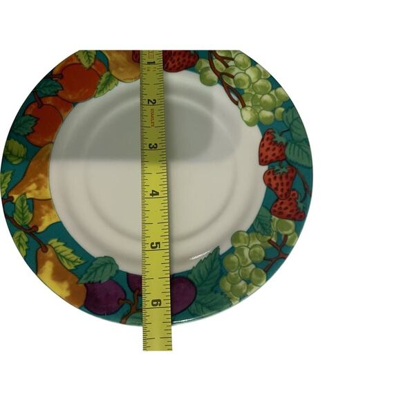 (4) American Atelier DELICIOUS Salad Plates Saucers Mugs Vintage Strawberries - Picture 7 of 14